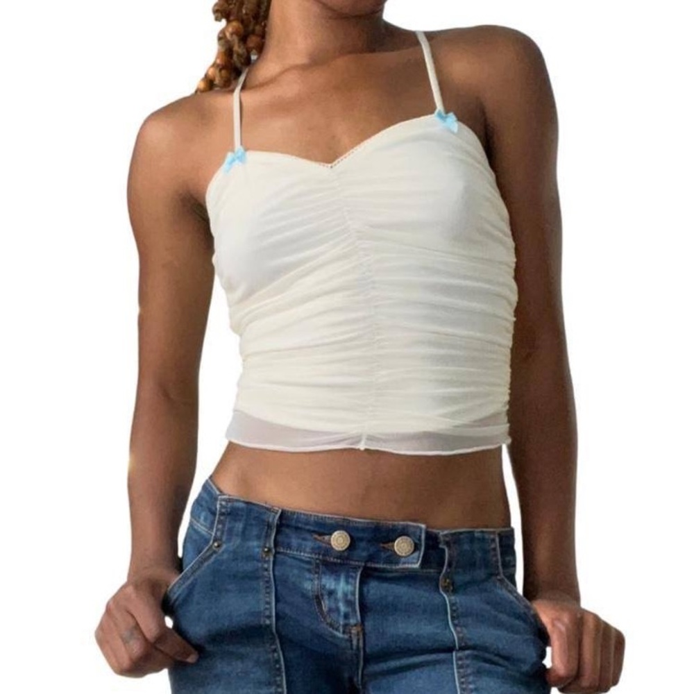 urban outfitters mesh bow top